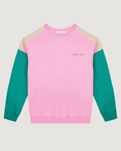 ledru sweatshirt 'good vibes'#color_pink-multico