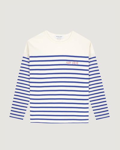 "nuit d"été' montpar sailor shirt#color_ivory-blue